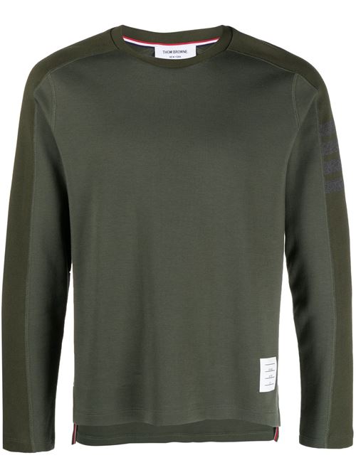 Maglione verde con barre THOM BROWNE | MJS245A07323320